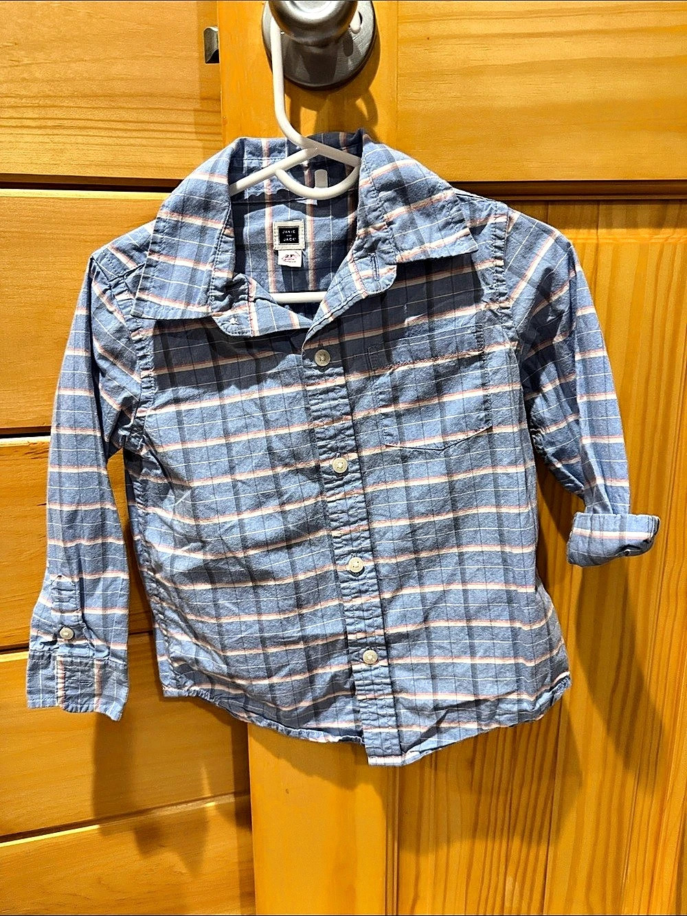 Janie and Jack Plaid Button Down Boys Size 2T Like New